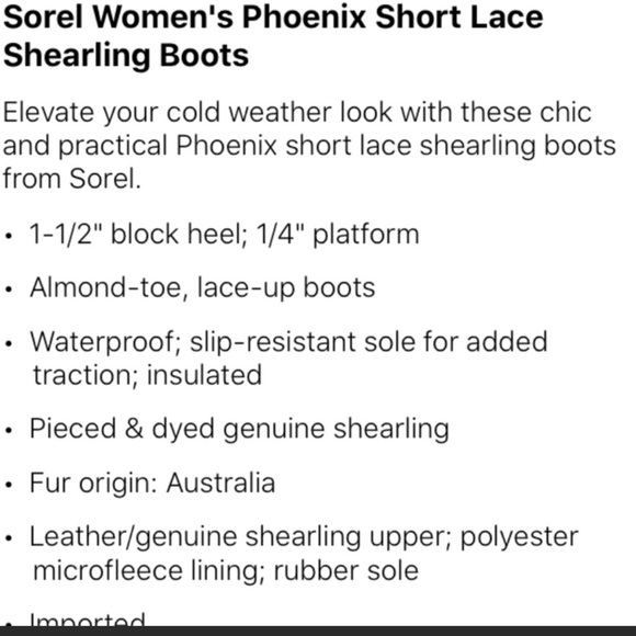 Sorel women Phoenix short lace shearling boots - Picture 6 of 7